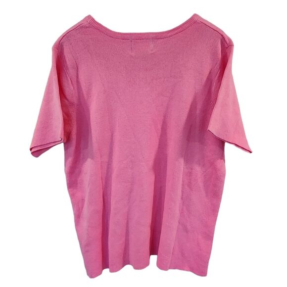 Quacker Factory Sweater Pink Sz XL Embellished‎ Beaded Rhinestones - Picture 4 of 10